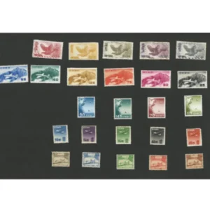 プレミア切手バラ25枚 航空切手 大仏 きじ 芦の湖 円単位立山 五重塔　